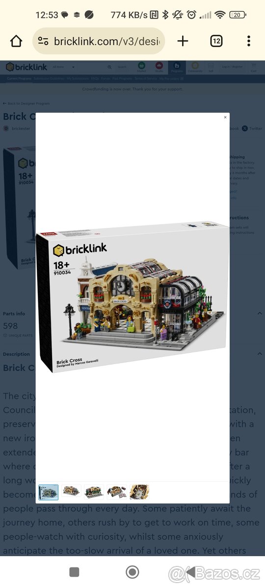 Lego bricklink nádraží brickcross
