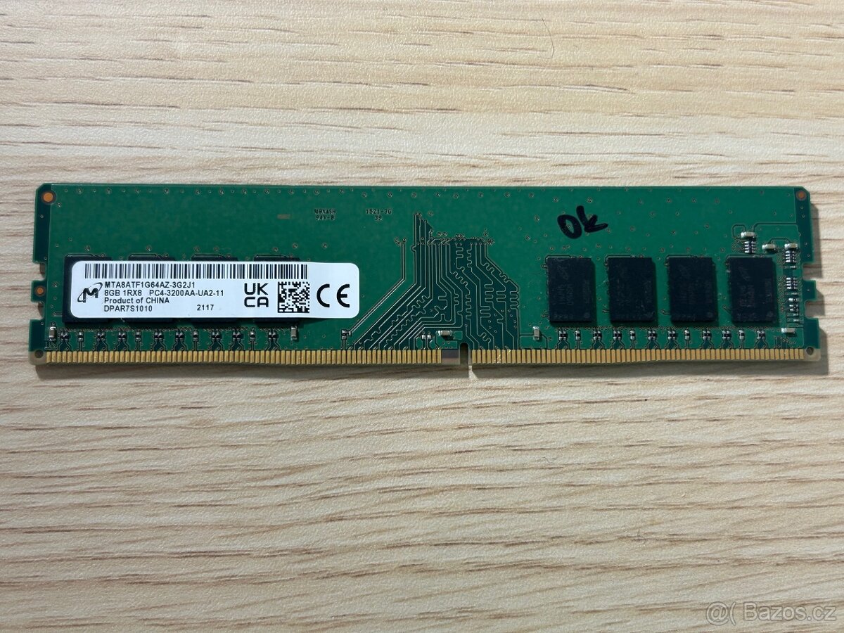 Paměť Micron 1x 8GB DDR4 3200 mhz