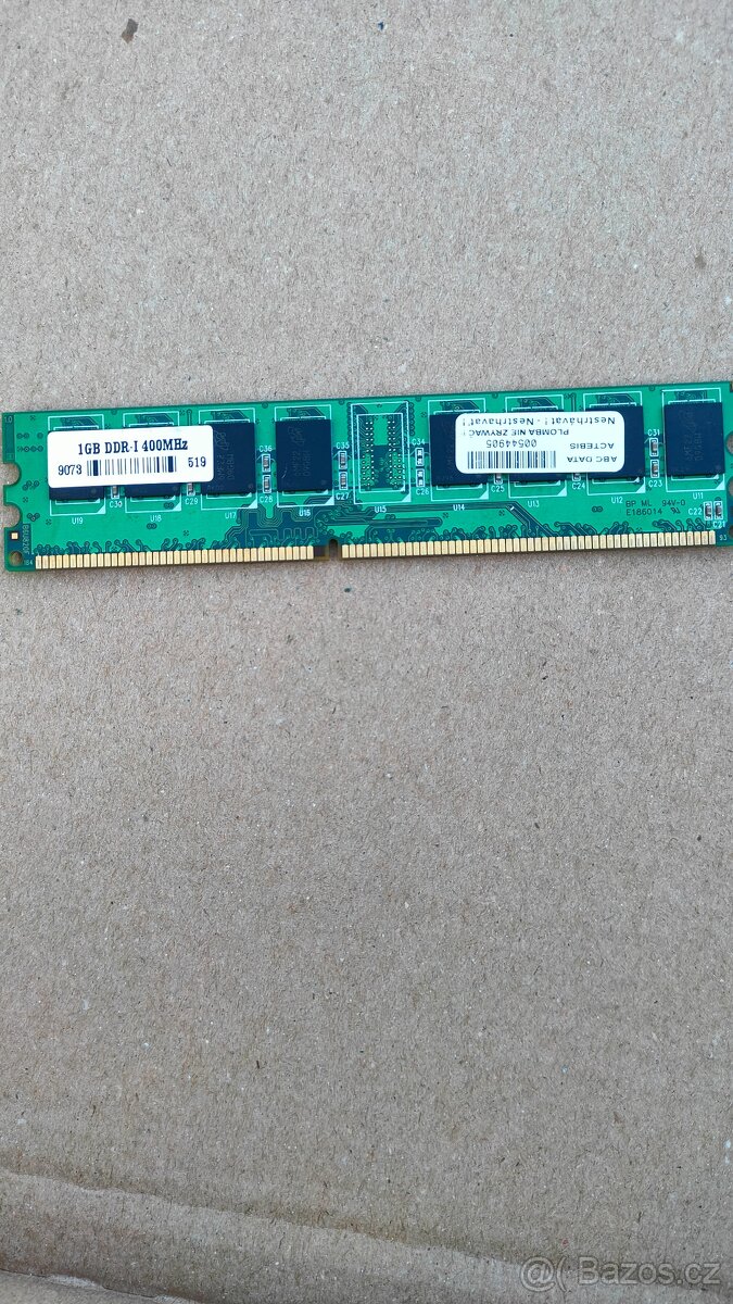RAM 1GB DDR1 400MHz (PC3200) pro stolní PC
