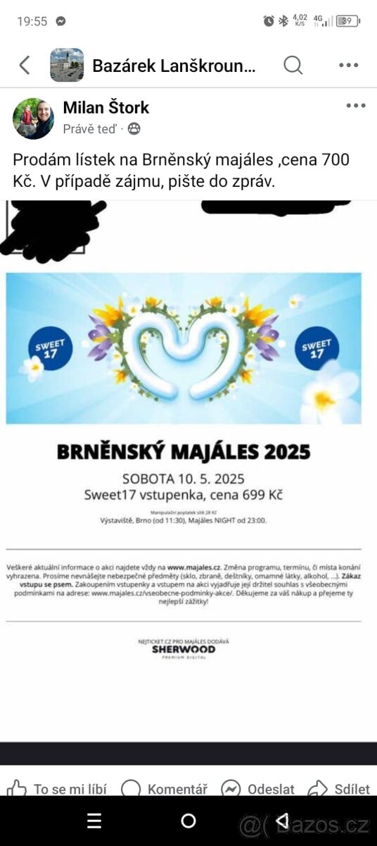 Vstupenka Majáles Brno
