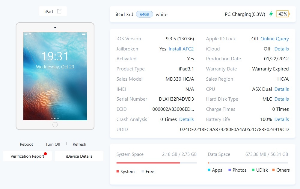 Apple iPad 3.gen 64GB bíly