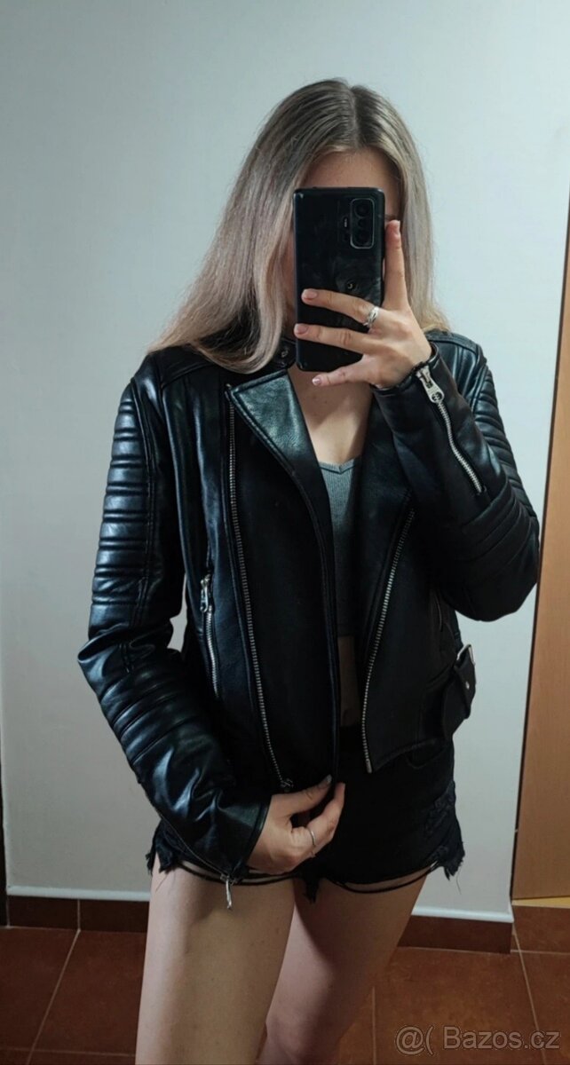 Koženková bunda vel S