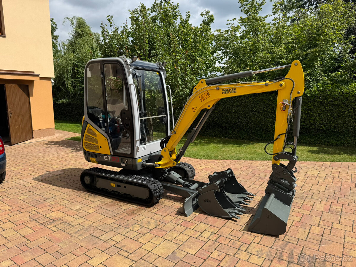 Bagr Wacker Neuson ET20, 680mth, 2022, powertilt, 3x lopata