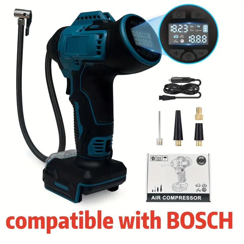Ruční kompresor, pumpa, kompatibilní s akumulátory Bosch 36V