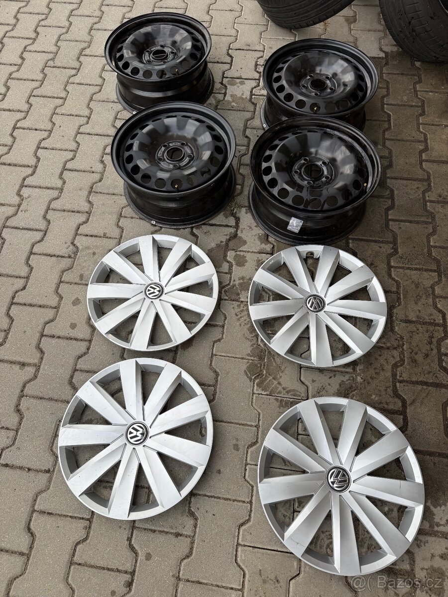 Plechové disky VW Passat B8-Škoda Superb III +org poklice VW