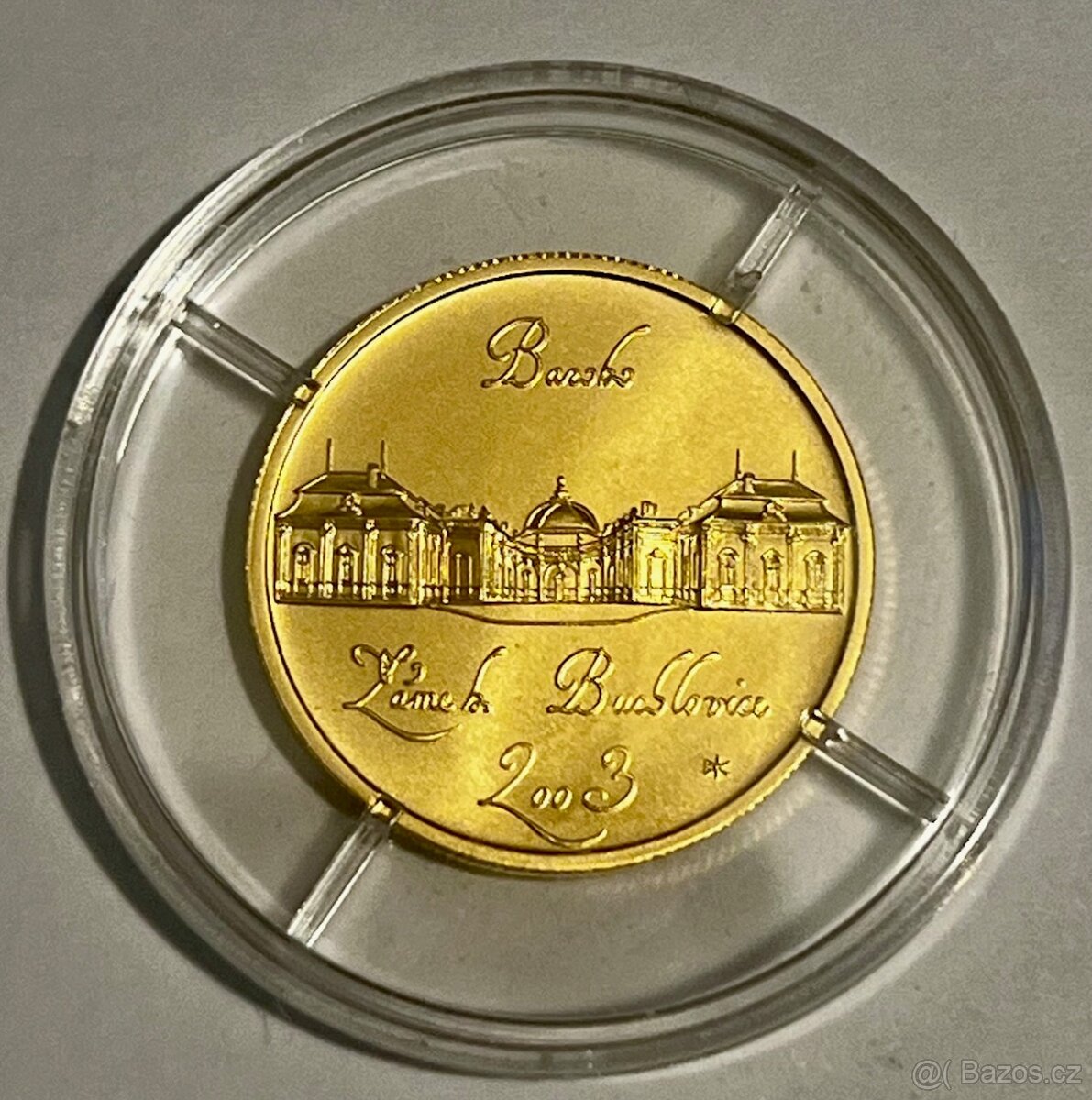 zlatá 2000kč zámek Buchlovice,2003,bk, jenom 2500ks