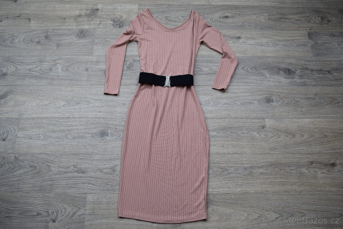 SVĚTLE HNĚDÉ ŠATY, vel. S/M