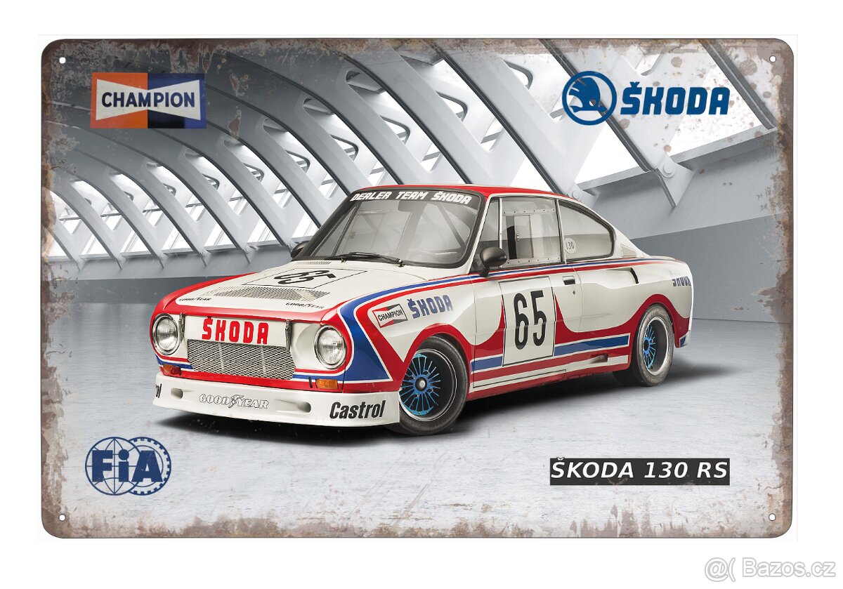 plechová cedule - ŠKODA 130 RS - European Touring Car .....