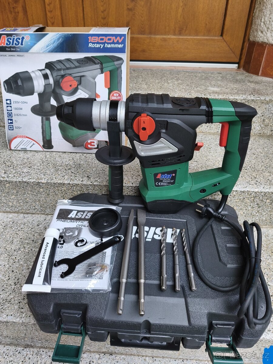 Prodám NEPOUŽITÉ vrtací a bourací kladivo ASIST 1800 W -7 J.