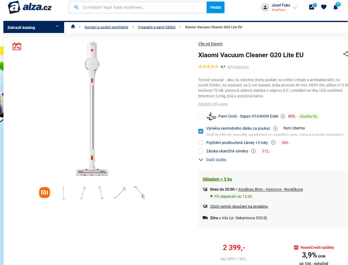 Xiaomi Vacuum Cleaner G20 Lite