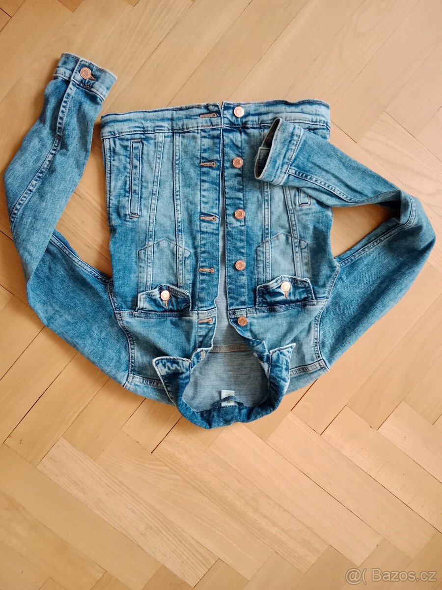Džíska, riflová bunda vel. 34