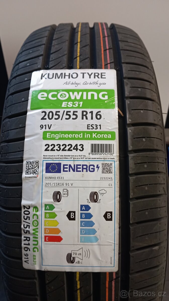 205/55R16 -KUMHO -Nové letni