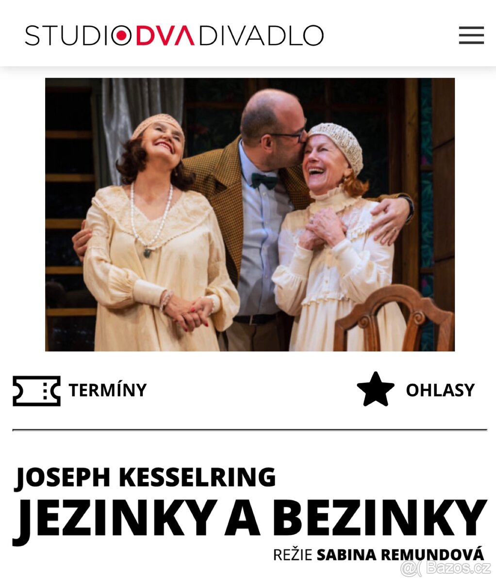 1x vstupenka JEZINKY A BEZINKY - Studio Dva Praha 18.5.