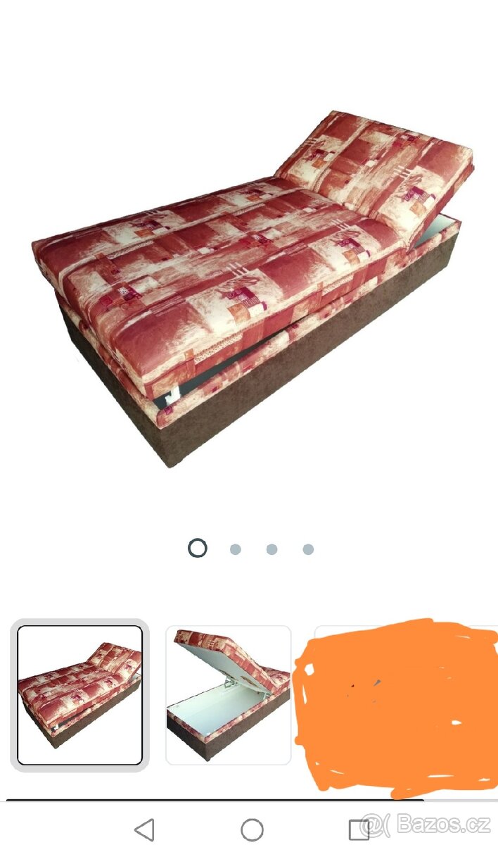 Polohovací postel s úložným prostorem