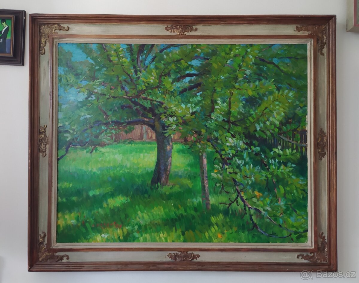 A. Kohout - Rozkvetlý strom - olejomalba obraz