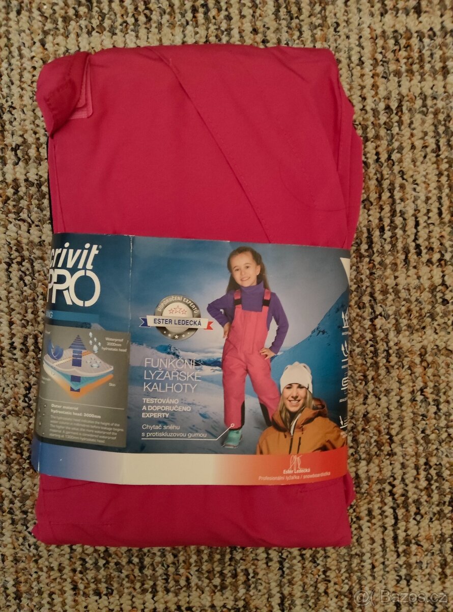 Lyžařské kalhoty - oteplovačky - nové Crivit vel.86/92