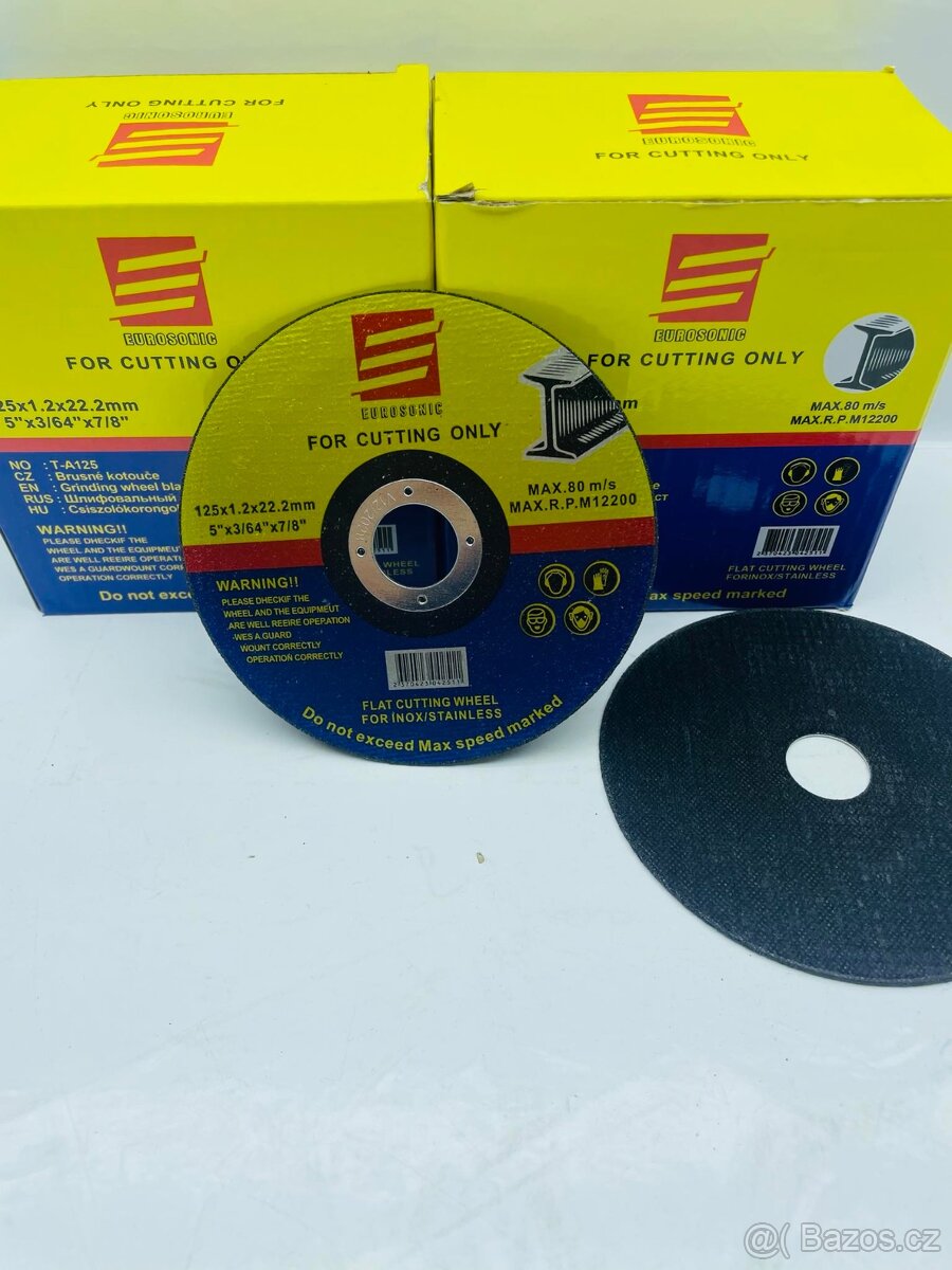 Řezné kotouče 125mm z likvidace obchodu