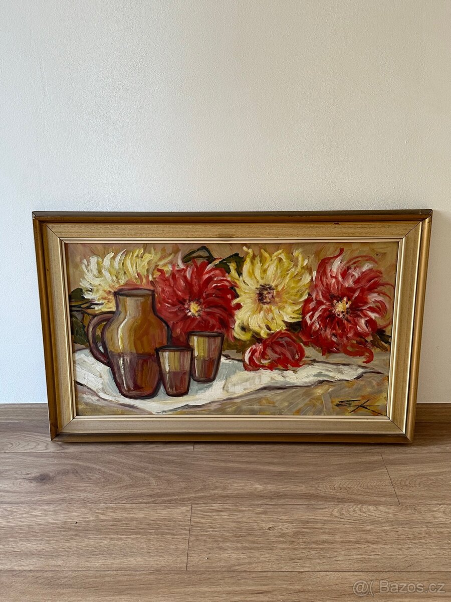 Velký obraz zátiší s vázou