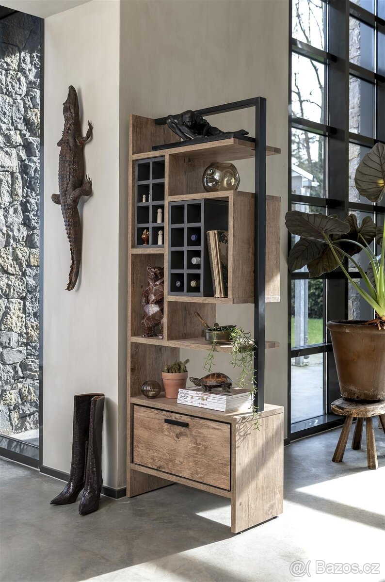 Knihovna / regál PAVAROTTI – stylový kus