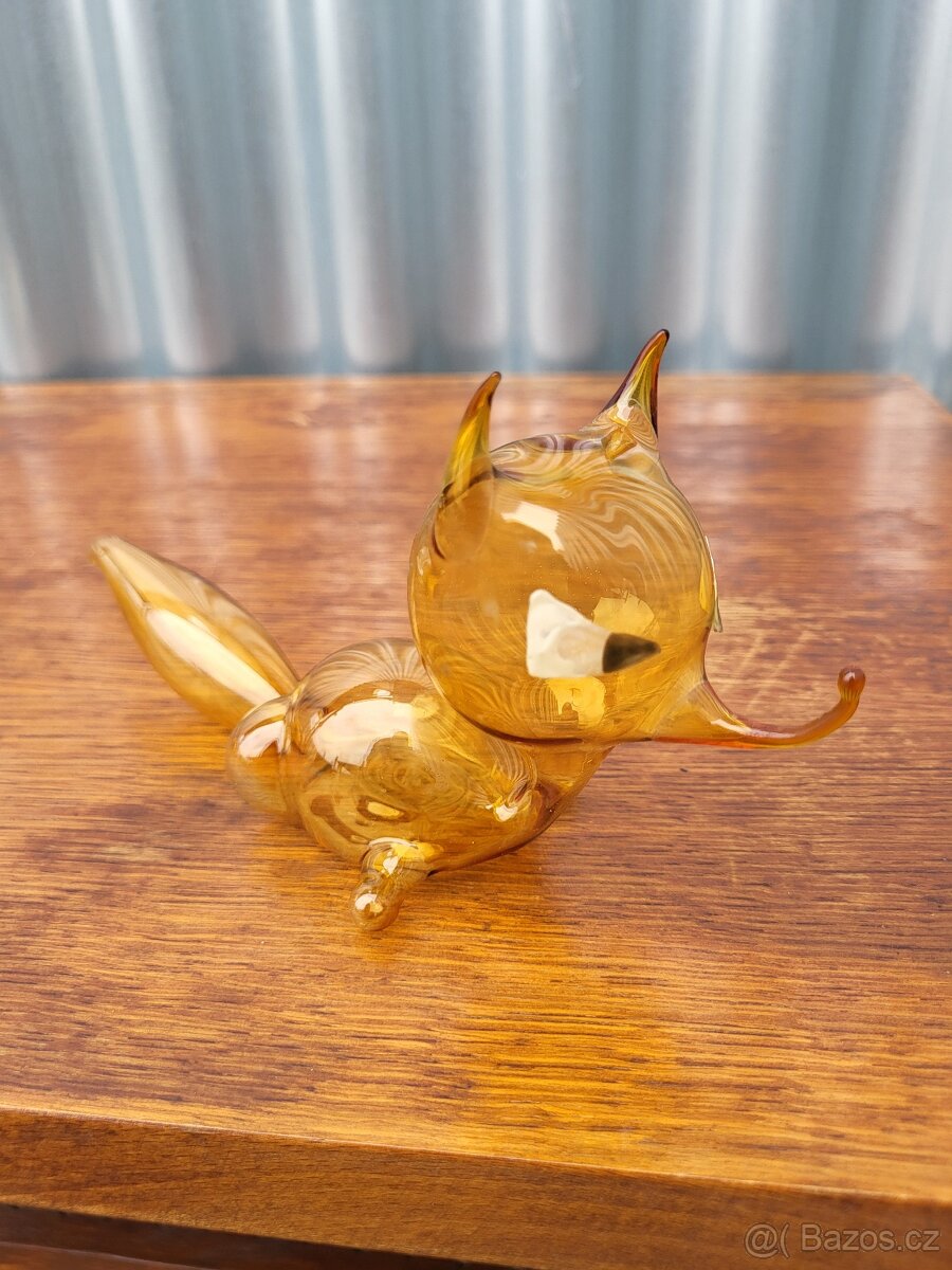 Soška Liška - Foukané sklo