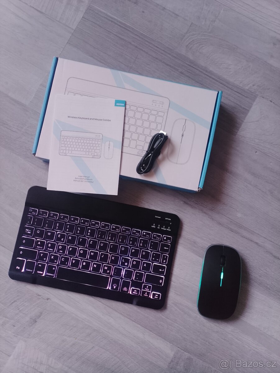 RGB bezdrátová klávesnice + myš