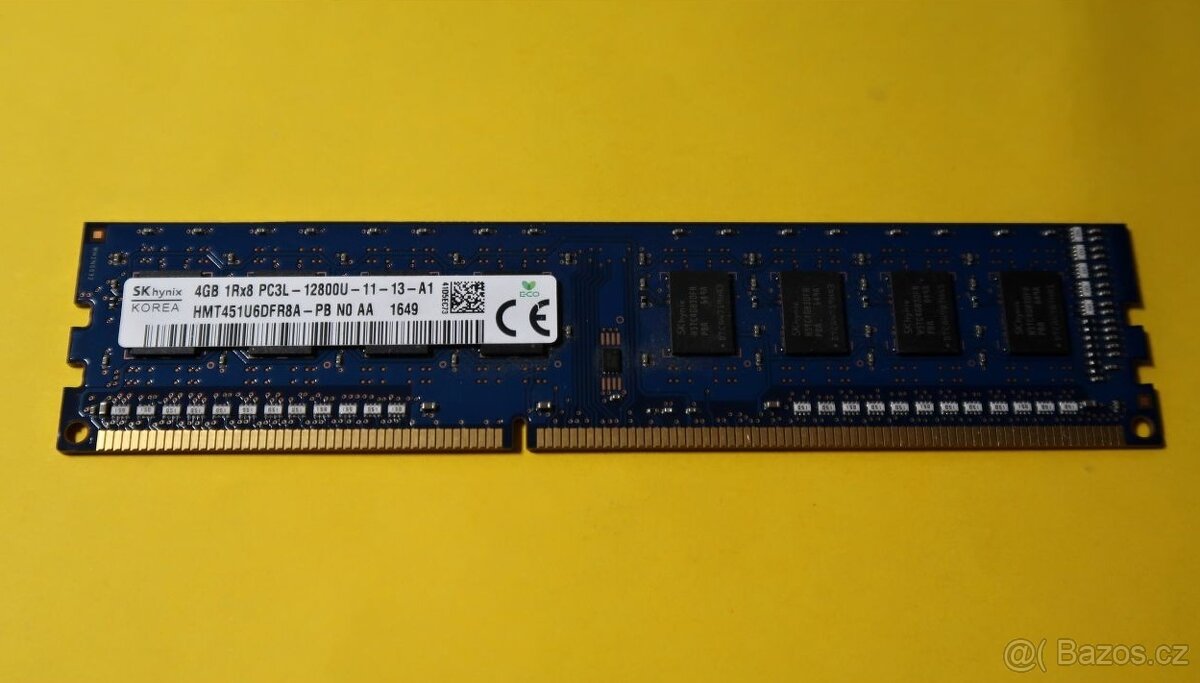 Paměť Hynix 4GB DDR3 PC3L-12800U 1600Mhz DFR8A-PB