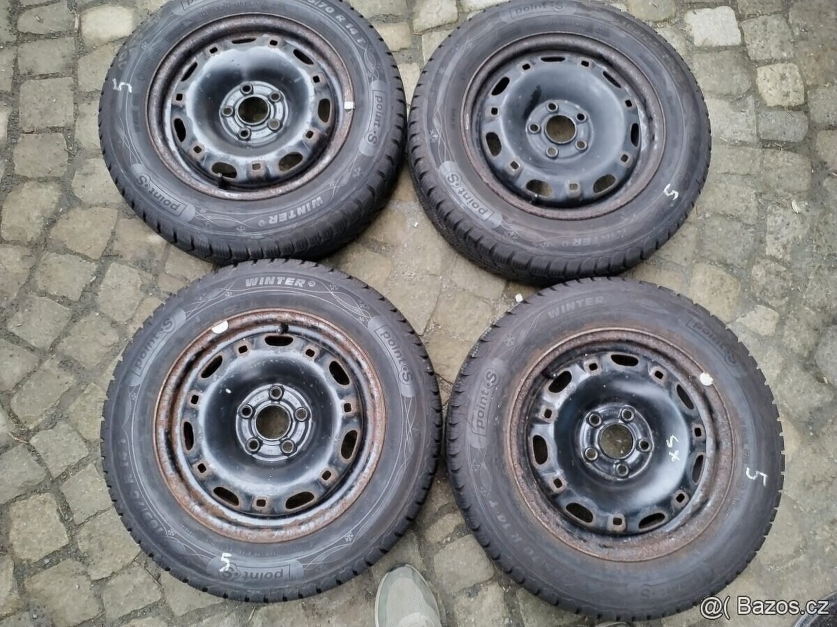 zimni komplet fabia ibiza 5x100 +165/70/14 zima