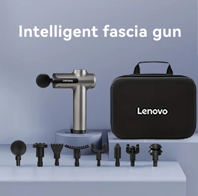 Masážní Pistole + 8 másážních nástavců (Lenovo)