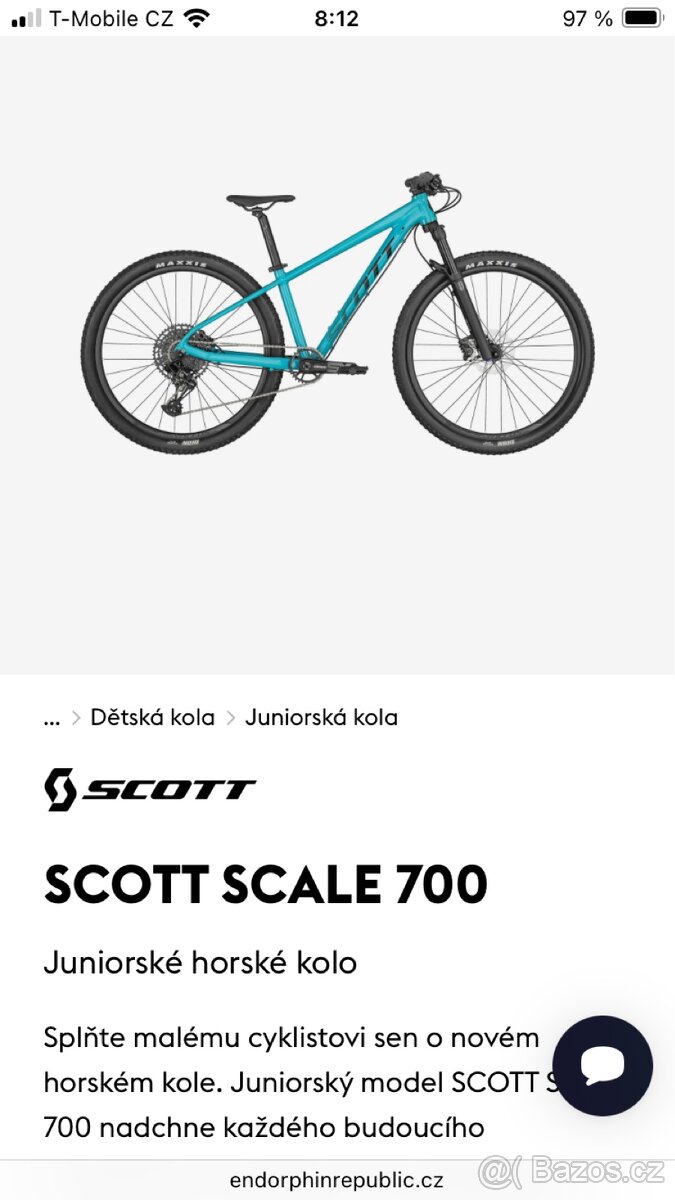 Juniorské horské kolo na 27,5” - XS rám