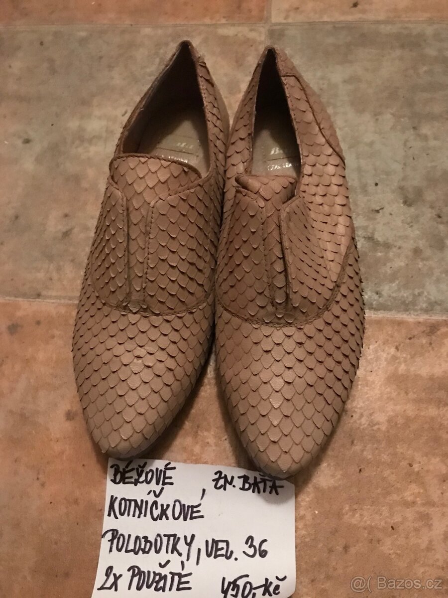 Kotníčkové polobotky, vel. 36