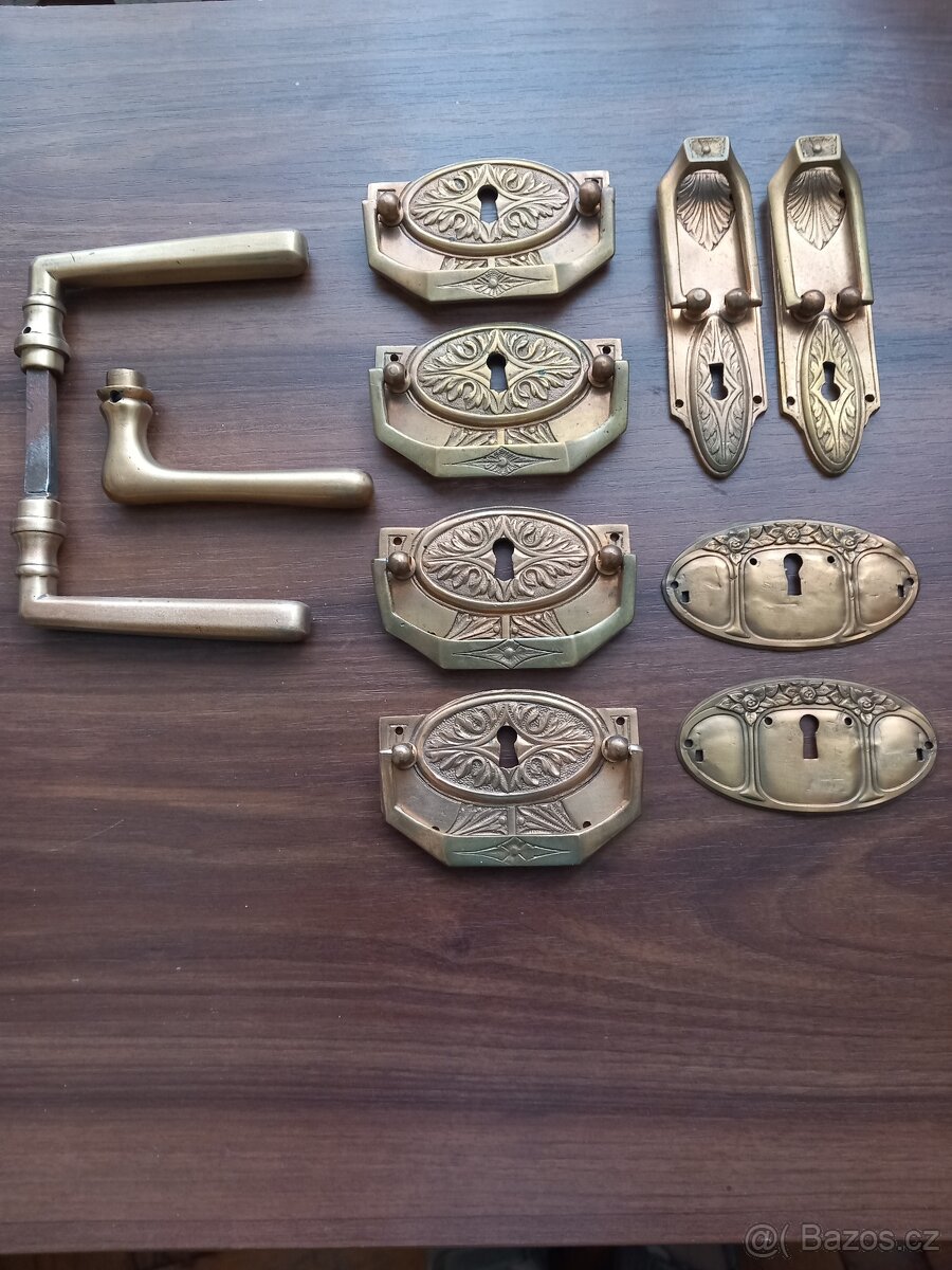 mosazné kování na nábytek, mosaz.kliky