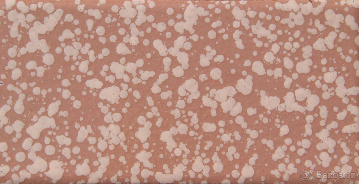 Retro dlaždice 19,x9,5 cm červené s bílým - KERKO