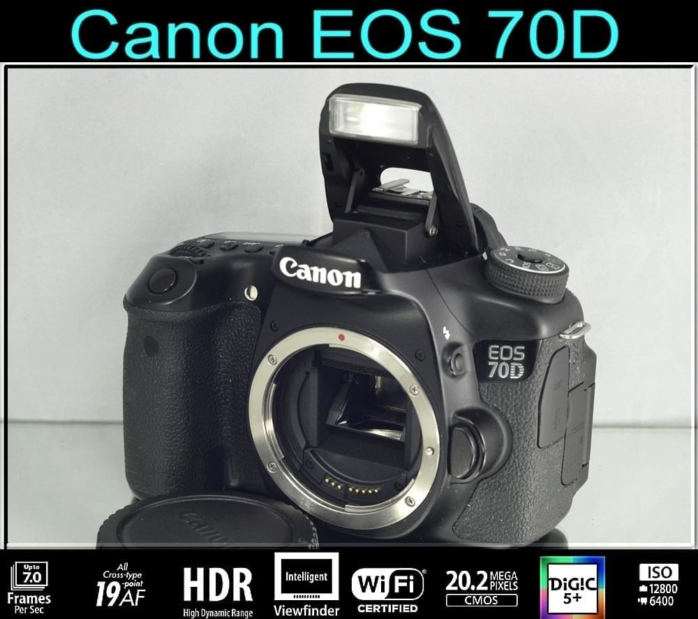 Canon EOS 70D 20,2 Mpix APS-C CMOSFull HDVWi-fi TOP👍28