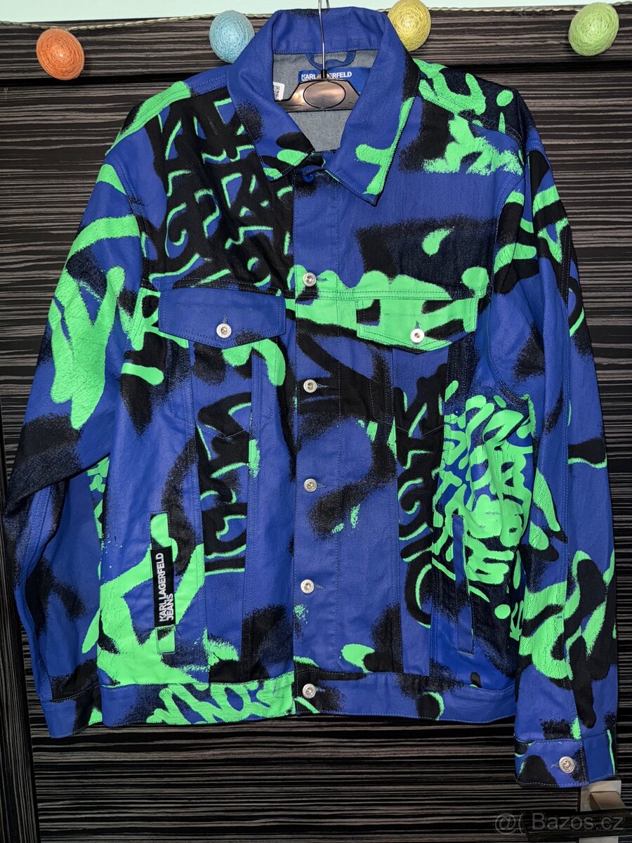 Karl Lagerfeld dzinova bunda a kalhoty set