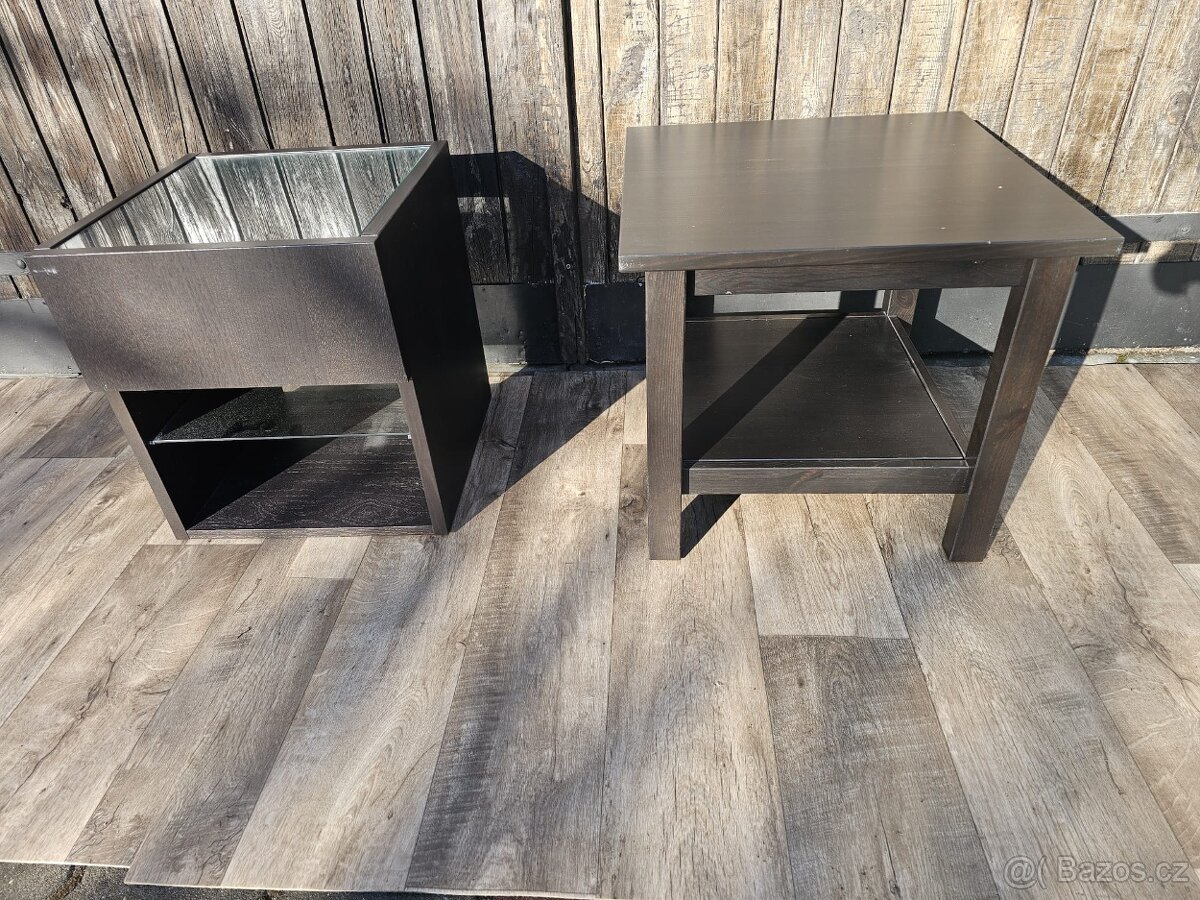 IKEA stolky - černohnědá