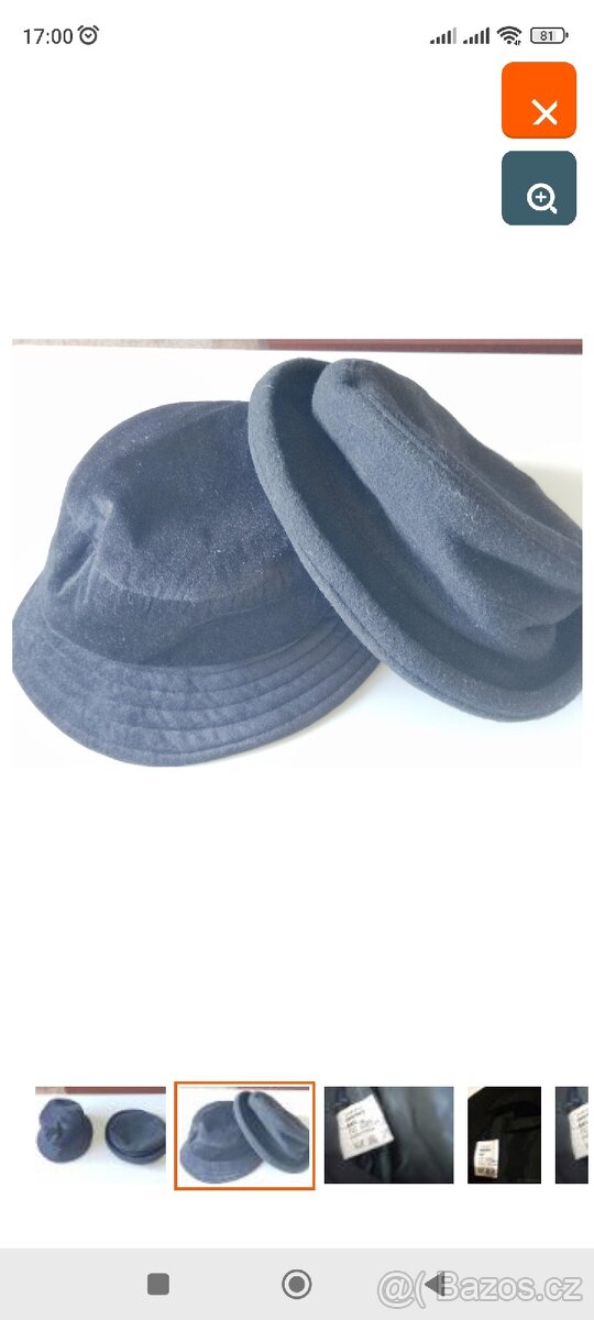 DÁMSKÝ KLOBOUK 2x kusy. VEL 56 - 58CM OBVOD HLAVY TOP STAV
