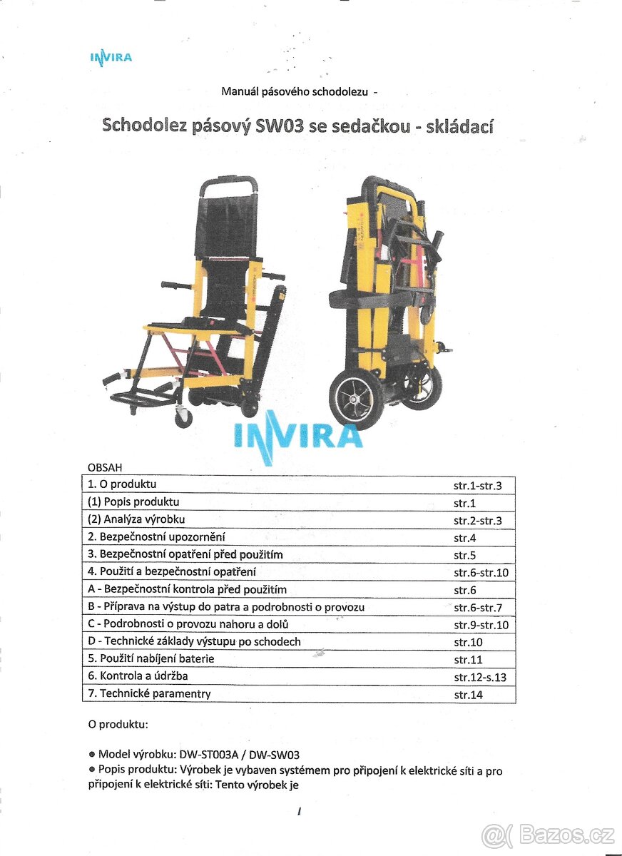 Schodolez pásový