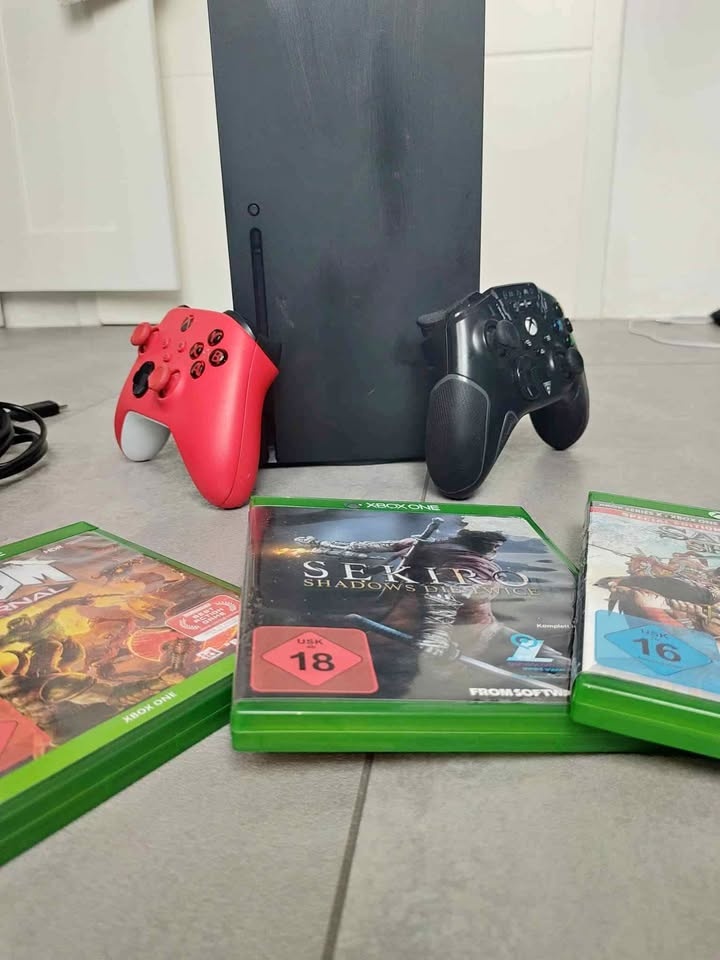 Xbox Series X s hrami a ovladači
