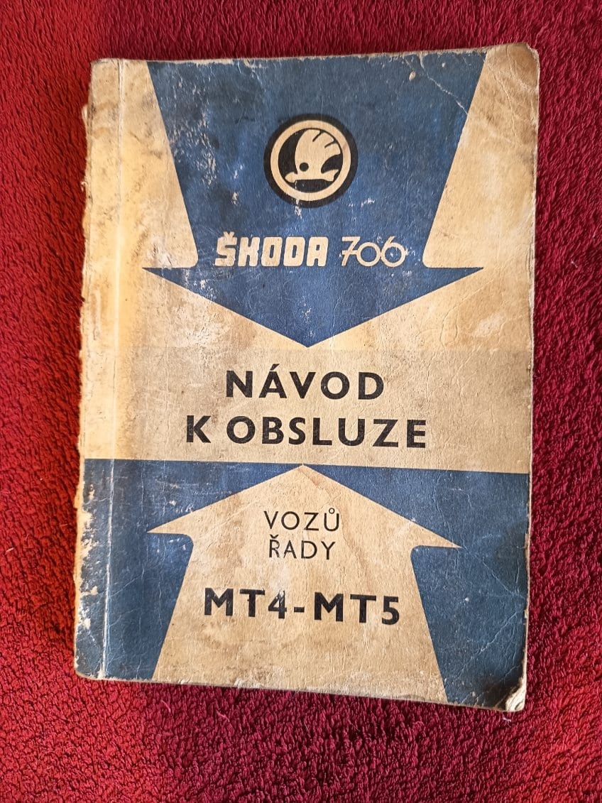 Prodám návod k obsluze na Škoda 706