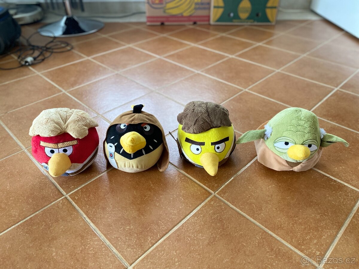 Originální Plyšák "Angry Birds" - 4 kusy