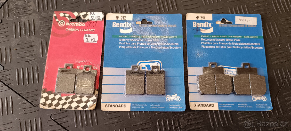 Brzdové destičky Gilera, Piaggio