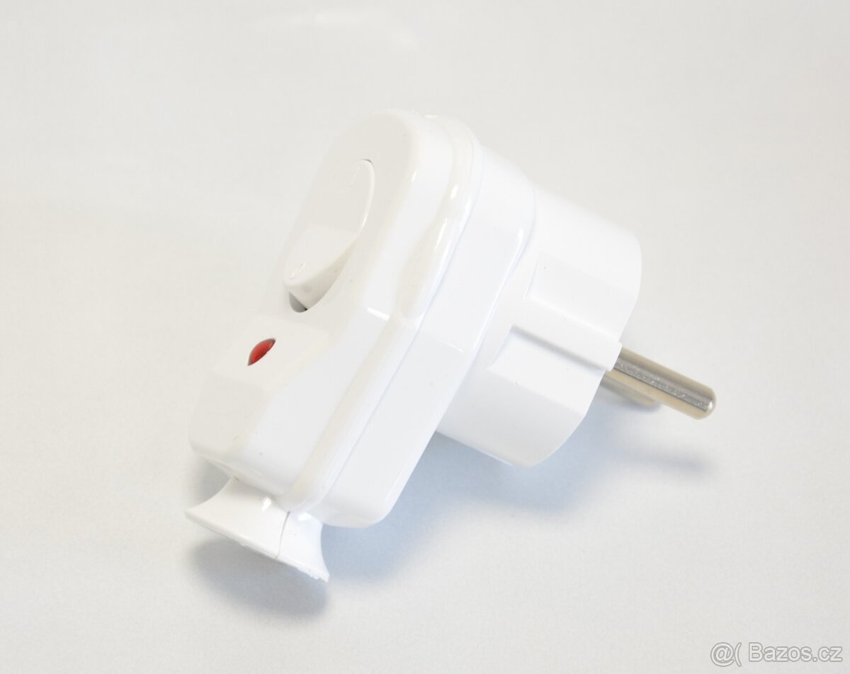 Síťová vidlice s vypínačem a kontrolkou BÍLÁ