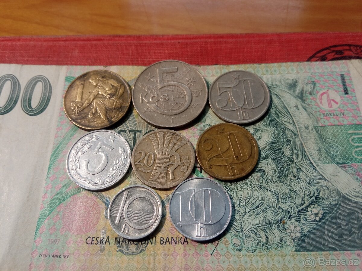 MINCE ČESKOSLOVENSKA+BANKOVKA 100 KČ
