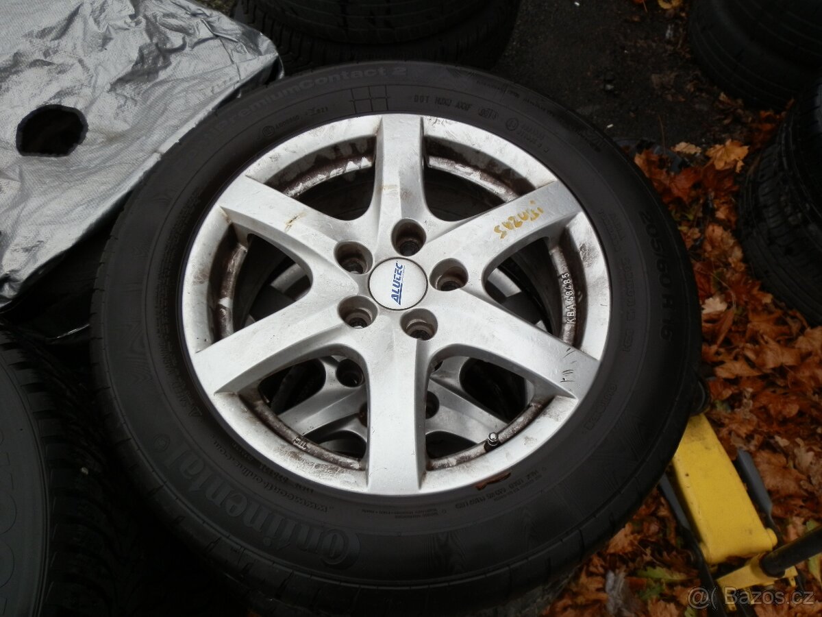 Prodám alu kola s pneu 205/60 R16 na Suzuki SX4