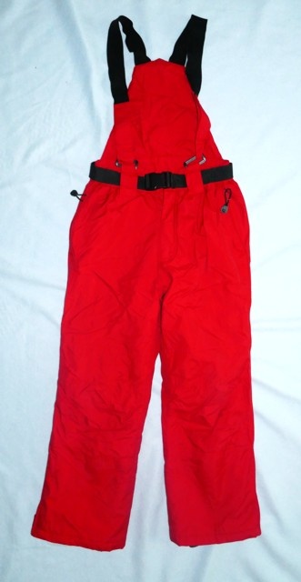 Kvalitní červené oteplovačky, vel.140, zn. Snowtex