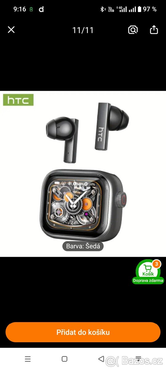 Bezdrátová sluchátka HTC