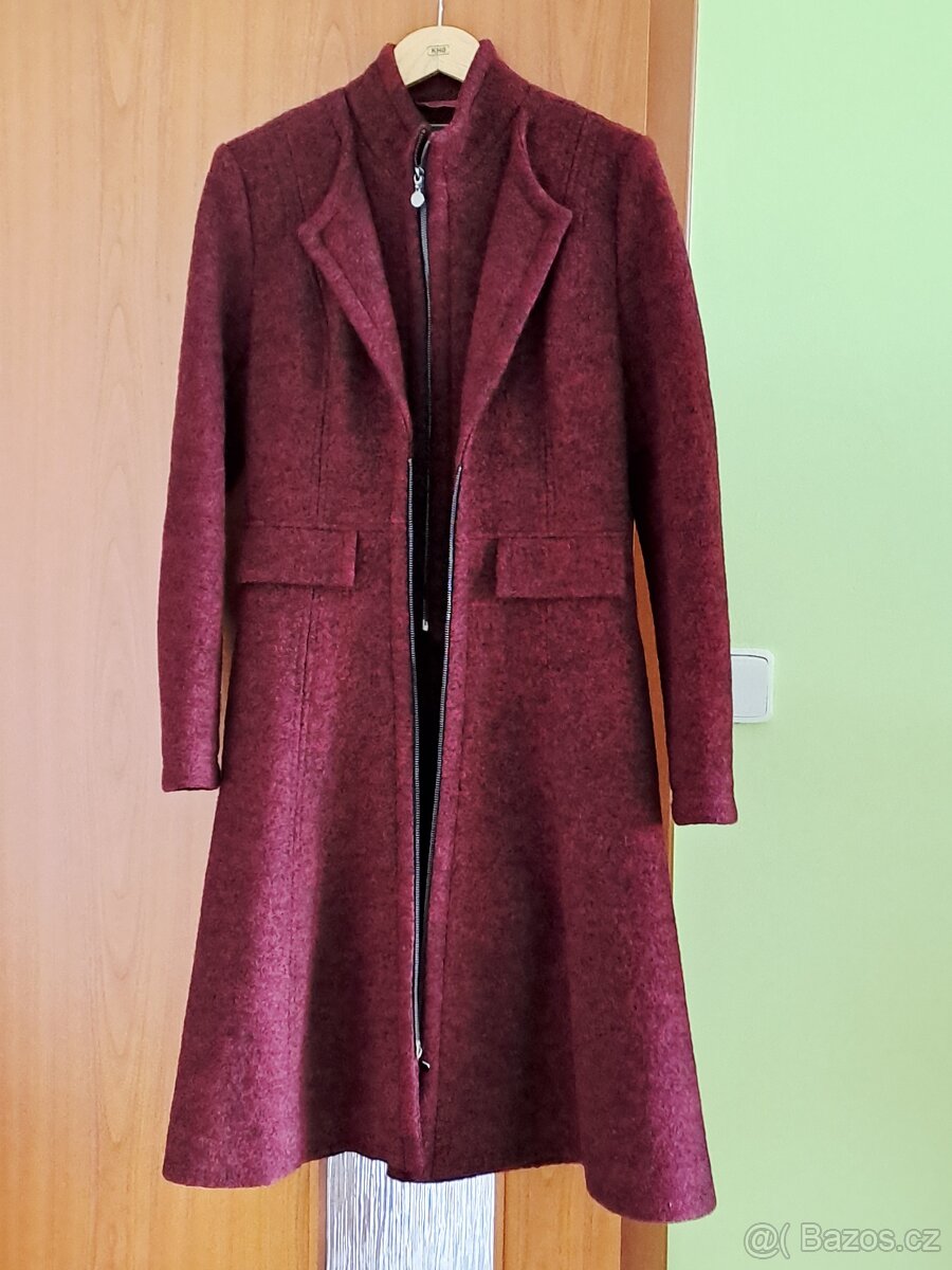 Dámský vlněný zimní kabát, velikost M/L, G.Páralová