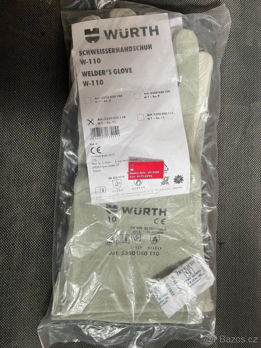 Svářečské rukavice WURTH W-110