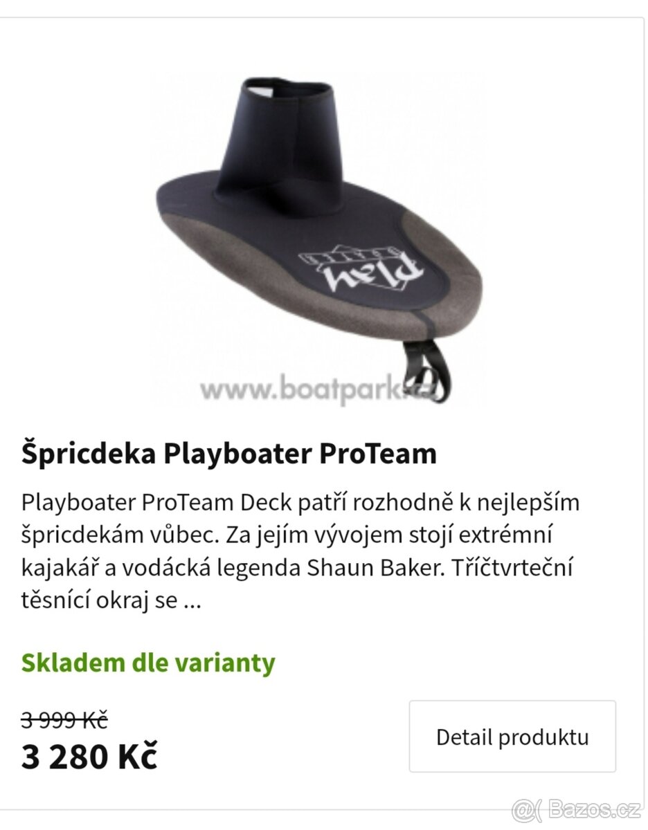 Špricdeka na kajak