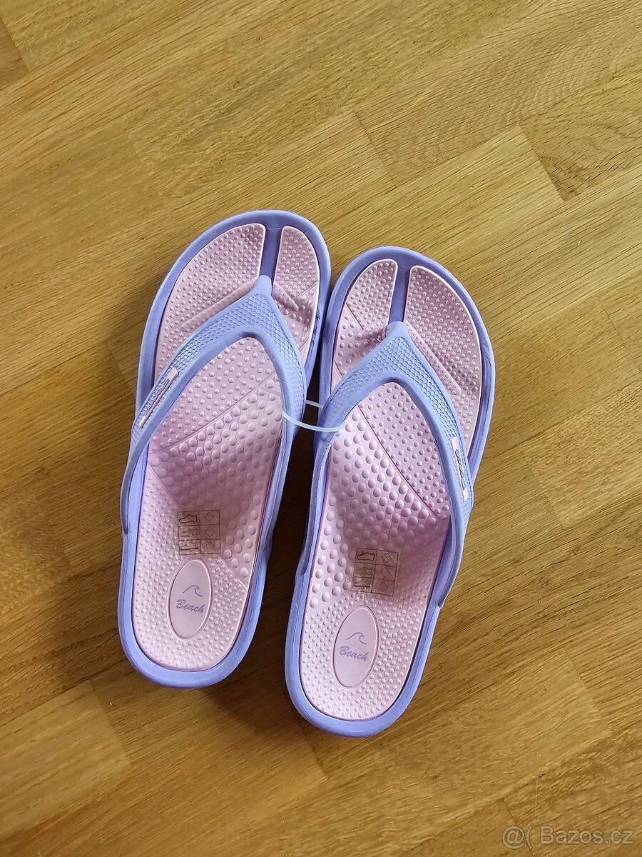 Fialové dámské žabky, vel. 42 - NOVÉ